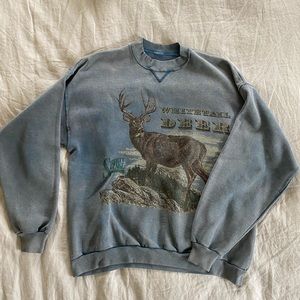 Vintage Faded Blue Crewneck Sweatshirt
